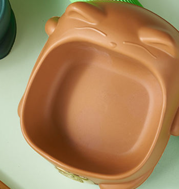 Cartoon "Excellence" Cat & Dog Food Bowl — Vividly Colored Pet Feeding Bowl