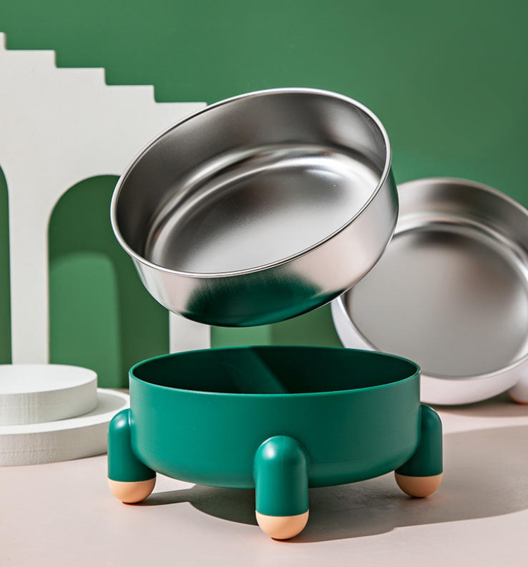 Colorful Stainless Steel | Double-Layer, Hygienic Stainless Steel Pet Bowl